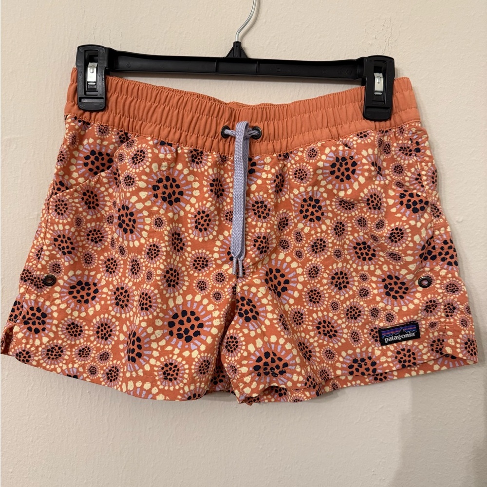 Patagonia Kids' Orange Floral Shorts